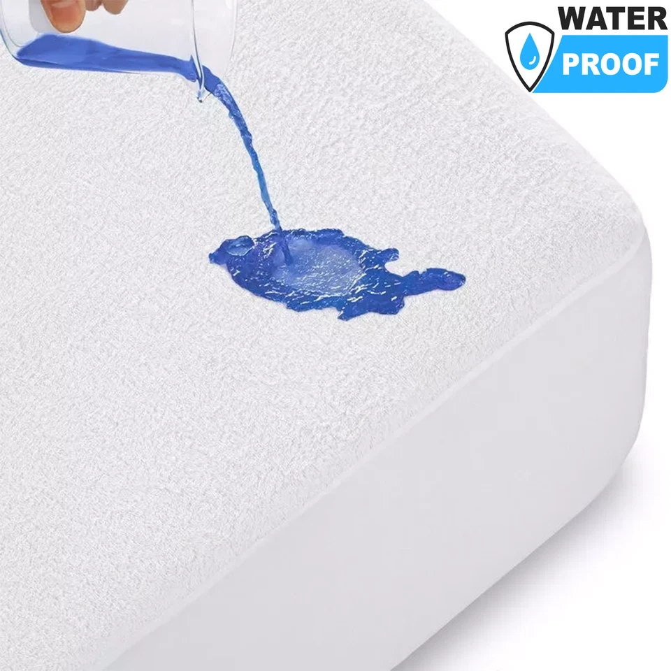 BOURNLONDON WATERPROOF Mattress Protector Extra Deep Matress Topper Fitted Bed Sheet Covers