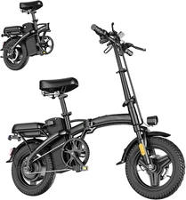 Electric Bike Peak 500W, 23MPH, Folding, 14" Mini Pedal Assist, 48V12AH Battery