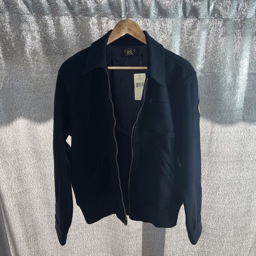 Double RL Knit Wool Bomber Jacket Size 