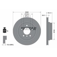 Textar 2X Bremsscheibe Hinten Ø298 Mm AußEnbelüFtet FüR BMW 5Er E39 523I 520I