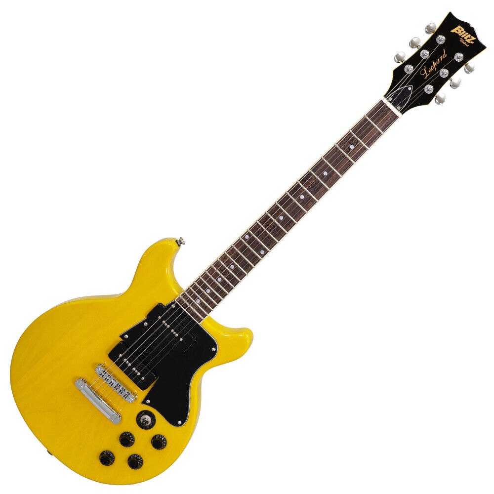Blitz by Aria BLP-SPL/DC YL Electric Guitar Double Cutaway Blitz by Aria BLP-SPL/DC YL Electric Guitar Double Cutaway