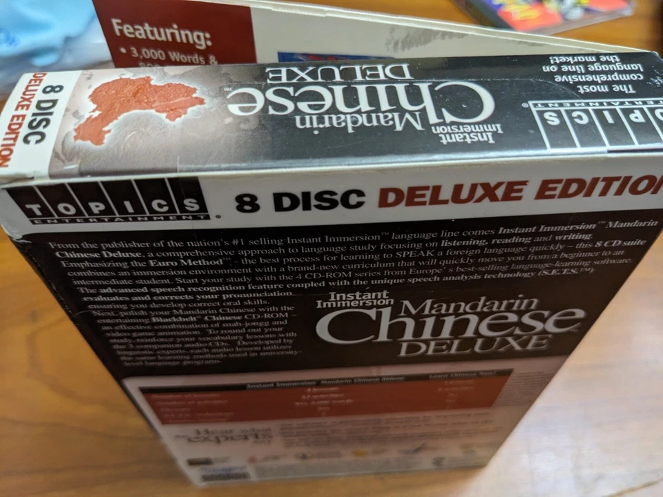 New Sealed Instant Immersion Mandarin Chinese Deluxe 8 Disc Set Listen & Learn  - Image 4 of 4