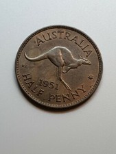 Australian 1951 PL HALF PENNY  UNC