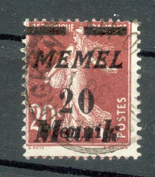 Memel 109I ABART stamped BPP 30EUR (Z1717