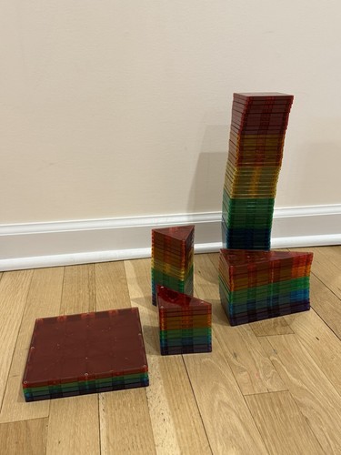 Valtech Magna-Tiles 100-Pc Magnetic Construction Set 3D Building Tiles.