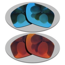 Sky Blue Fire Red Anti-Scratch Replacement Lenses For-Oakley Sliver Polarized
