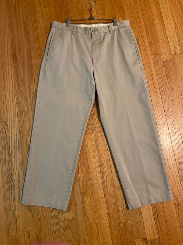 Gap Mens Pants Beige Size 36x30 Relaxed Fit Wide Leg 100% Cotton 