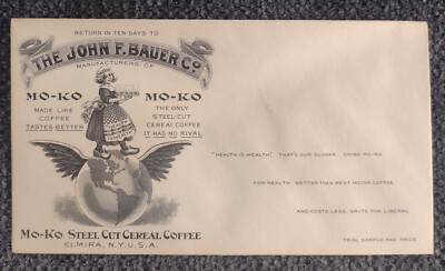 John F.Bauer Co.With Girl Standing On Global Envelope 1900.