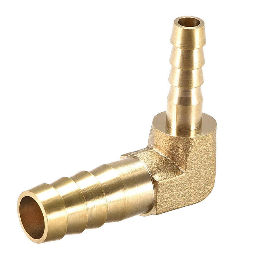Brass Reducing Elbow Hose Joiner L-piece Barbed 90 Degree Pipe Fitting Connector