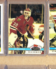 Ed Belfour-1991 Stadium Club Charter Member Card-Blackhawks-Stars-#NNO-Mint