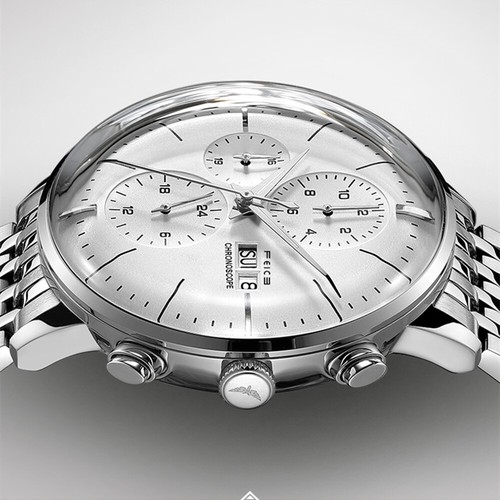 Mens Automatic Mechanical Watch Bauhaus Date Stainless Steel Luminous Waterproof - Picture 3 of 13
