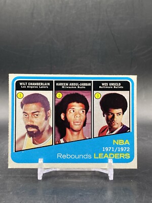 1972-73 Topps #175 Wilt Chamberlain Kareem Abdul-Jabbar Wes Unseld HOF VTG Card