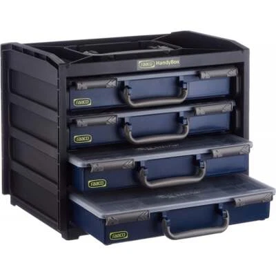 Raaco Handybox 55 x 4 Tray Engineers Portable Parts Storage Service Unit 136242