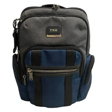 Tumi Alpha Bravo Nellis Backpack Blue Black Gray Travel Business Vacation Bag