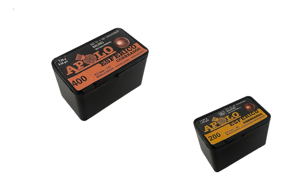 Apolo Rundkugeln Esferico verkupfert Kaliber .4,5mm/5,5mm BB´s 400/200 Stück