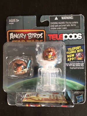 ANGRY BIRDS STAR WARS Obi-Wan Kenobi & Anakin Skywalker Padawan TELEPODS 2pk
