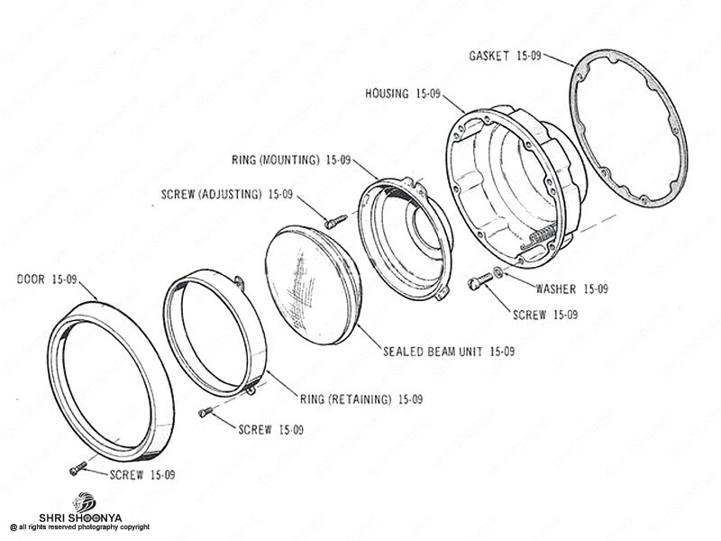 Par de luces de faros izquierda y derecha para willys jeep 3A 3B CJ5 M38 completo Foto 2 de 4