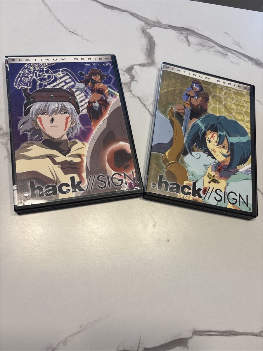 Anime Platinum Series Dot Hack Sign DVD Version 1 & 2 with inserts