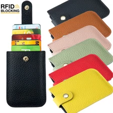 Women Men Slim RFID Blocking Wallet Leather ID Credit Card Holder Pocket Purse