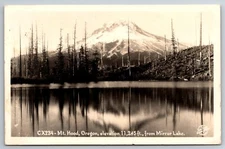 OR, Mt Hood, Mirror Lake, Real Photo, RPPC, Vintage Postcard