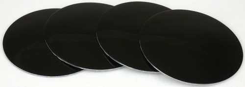 4x Black Wheel Center Hub Cap Sticker Decal 2.2" / 56mm DOME SHAPE Auto Car - Picture 8 of 11