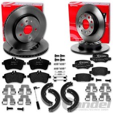brembo BREMSSCHEIBEN + BELÄGE VORNE HINTEN für MERCEDES A/B-KLASSE W169 W245