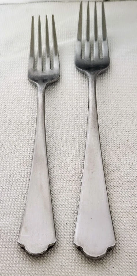 GS 'Dolce Vita STYLE' De colección 1 tenedor de cena y 1 tenedor de ensalada acero inoxidable cepillado Foto 4 de 4