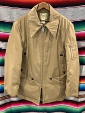 Vintage 70s Puffy Quilted Sears Zip Up Jacket Fieldmaster Outerwear Medium 23x33