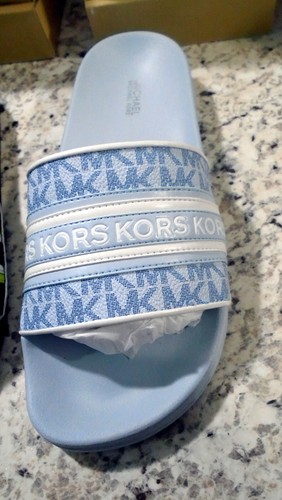 Michael Kors MK Slides Gilmore & Eva Pink Blue Gold Black White MK Pink - 第 11/48 張圖片