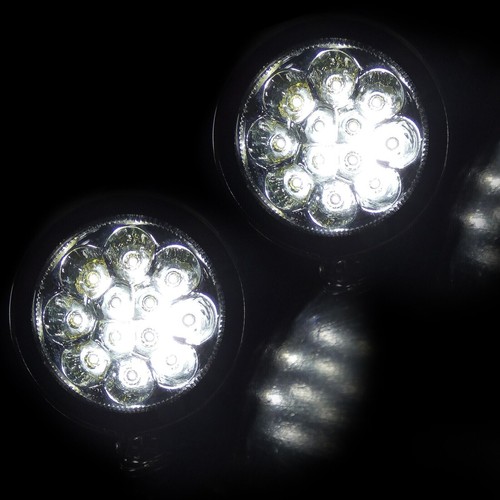 1x 4" Chrome Car Van Bus Front LED Lights 12V Spot Fog Halogen Round Lamp 12V - Picture 9 of 11