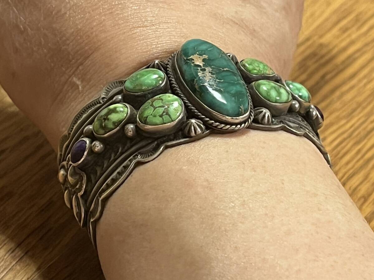 NAVAJO Darryl Becenti Turquoise Bangle Navajo Indian Jewelry