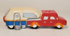 Truck And Camper Salt Pepper Set Ceramic