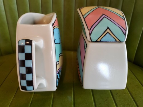 ROSENTHAL Studio Line Dorothy Hafner FLASH pattern Cream and Sugar Set Germany - Picture 6 of 8