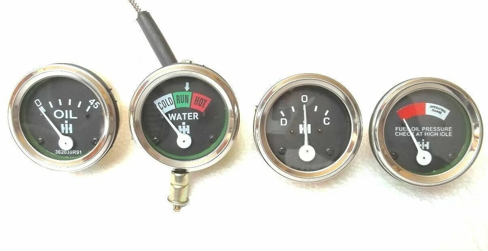 Juego de manómetros diésel para IH Farmall 400 450 600 650 MD MDTA Super MD ID TD14/14A Foto 2 de 4