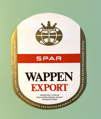 Bieretikett - Beer Label , Brauerei Lübz , Wappen Export für Spar #1956#