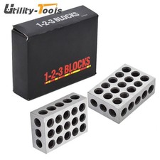 1 Matched Pair Ultra Precision 1-2-3 Blocks 23 Holes 123 Jig Machinist .0002"