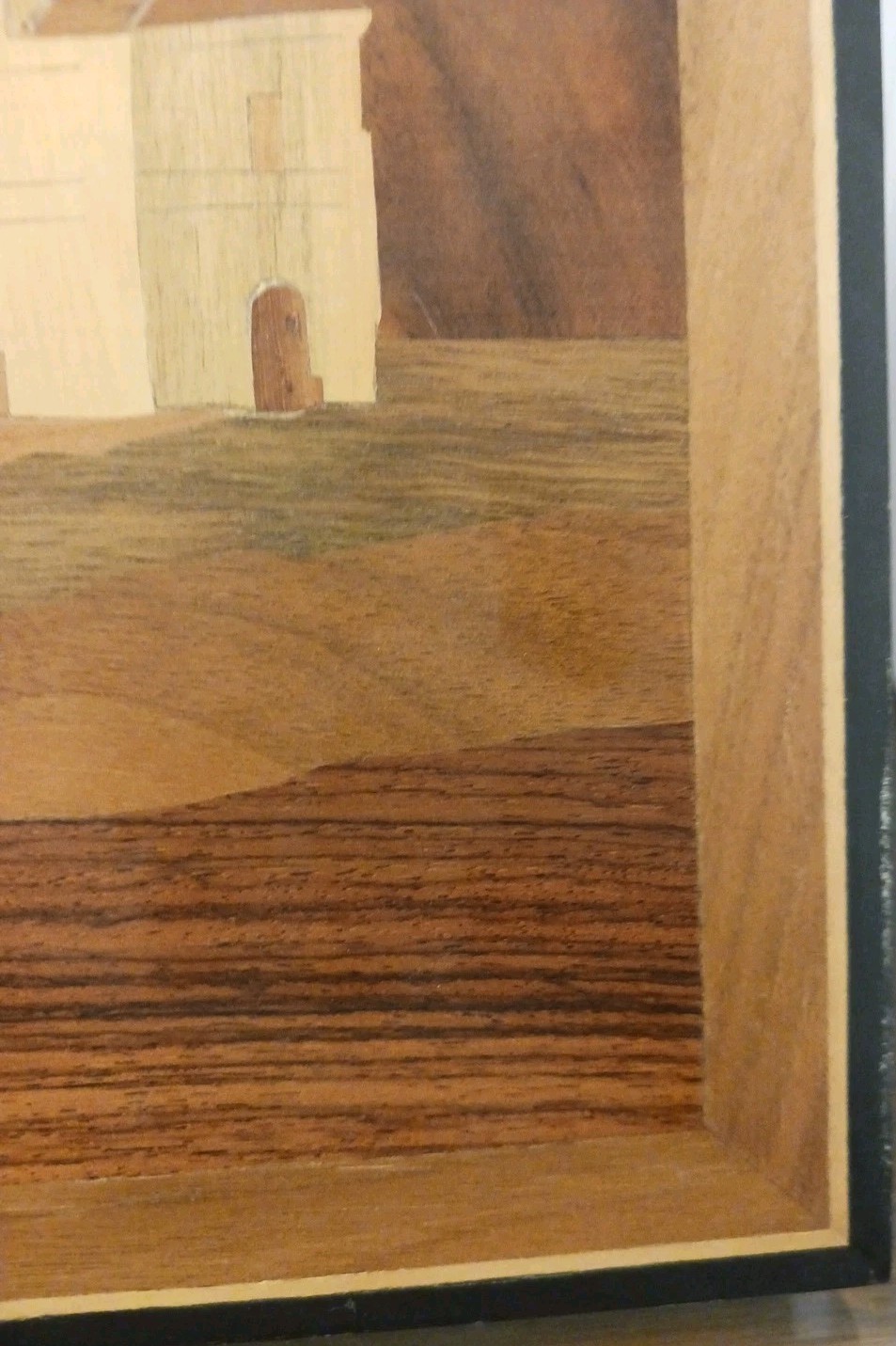 Italian Coastal Scene By Sorrento Marquetry Wooden Inlay Picture 11x15”