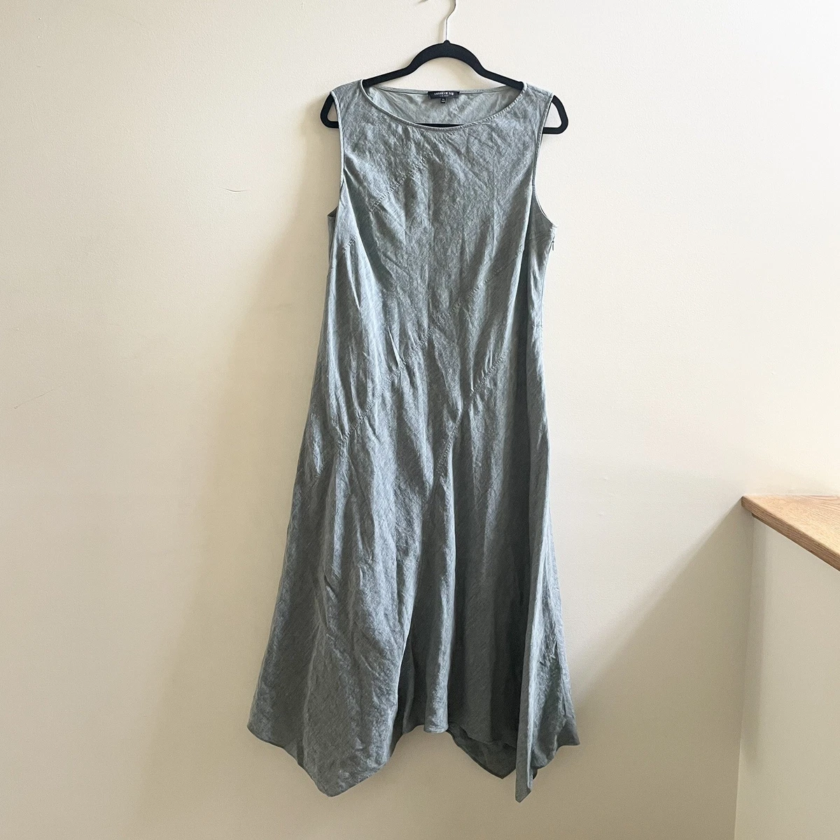 lafayette 148 new york sleeveless pleated a-line maxi dress Lafayette 148 New York Sleeveless Layered Side-Slit Maxi Dress in Black