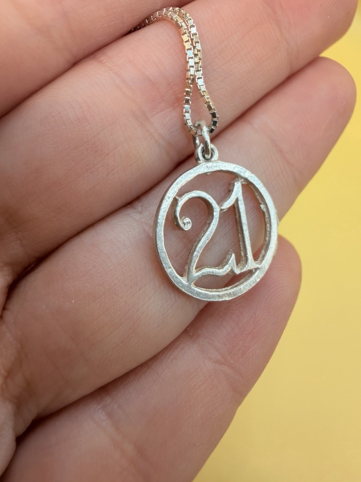Sterling Silver Chain  Bracelet 18 cm with Pendant 21 cm#41 image 3