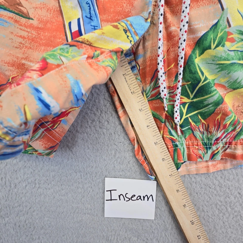 Tommy Hilfiger Swimming Trunks Mens Small Hawaiian Y2K Surf Lined Shorts Vintage - Image 4 of 4