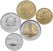 Morocco. Coins set #6 (5 coins. aUnc-Unc) 2011