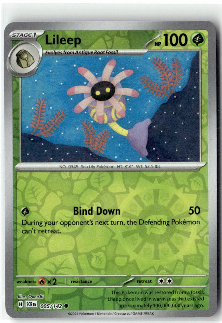 Lileep 5/142 Common Stellar Crown Pokemon Reverse Holo NM/M