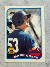 1989 Topps Tiffany MARK GRACE #465 All Star Rookie Gold Cup Chicago Cubs
