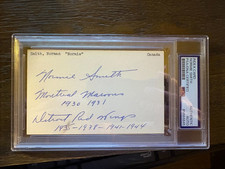 Normie Smith Detroit Red Wings Montreal Maroons signed autograph 3x5 Index Card