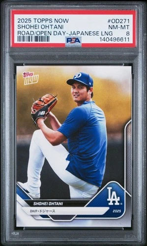 PRESALE: 2025 Topps Now Shohei Ohtani #OD271 Rd to Open Day Japanese Lng PSA 8