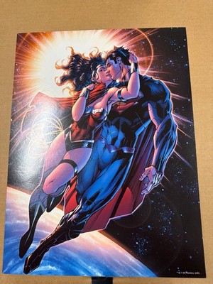DC Comics Wonder Woman Superman Double-Sided Art Print Poster Jim Lee Chiang