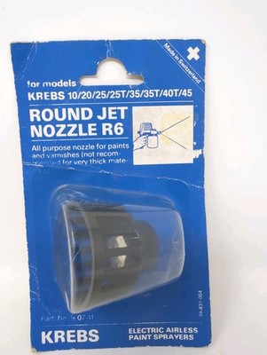 KREBS Swiss Round Jet Nozzle R6 All Purpose Nozzle: Paints + Varnishes New