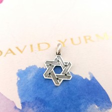 David Yurman Sterling Silver Small 19mm Star of David Amulet Tag Pendant