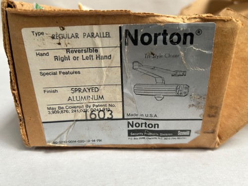 UNBENUTZT Vintage Norton 1603 Türschließer mit Armen (A25) - Bild 11 von 11
