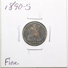 1890-S 10C Seated Liberty Dime in Fine Condition #6152